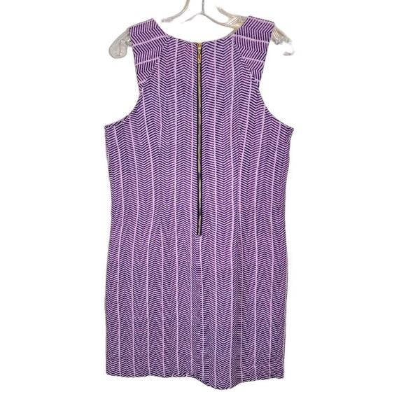 Southern Tide Audrey Chevron Ikat Dress Round Neck Zip Back Pink Purple Size 6 - Picture 2 of 7